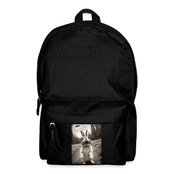 Lustiges Hasen Selfie Außerirdisches Raumschiff - Rucksack - Schwarz - Vorne