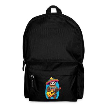Sloth Mexican Mariachi Guitar Music - Backpack - black - Front