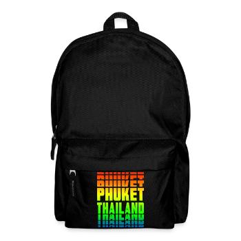 Phuket Thailand rainbow design - Backpack - black - Front