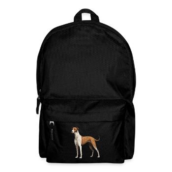 Lévrier chien animal - Sac à dos - noir - Devant