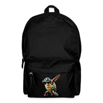 Drôle Dabbing Tortue de mer Amoureux des animaux - Sac à dos - noir - Devant