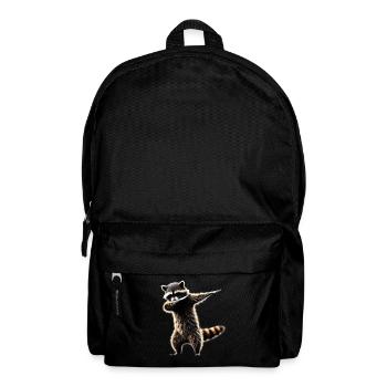 Funny Dabbing Raccoon Farmer Animal Lover Dab - Backpack - black - Front