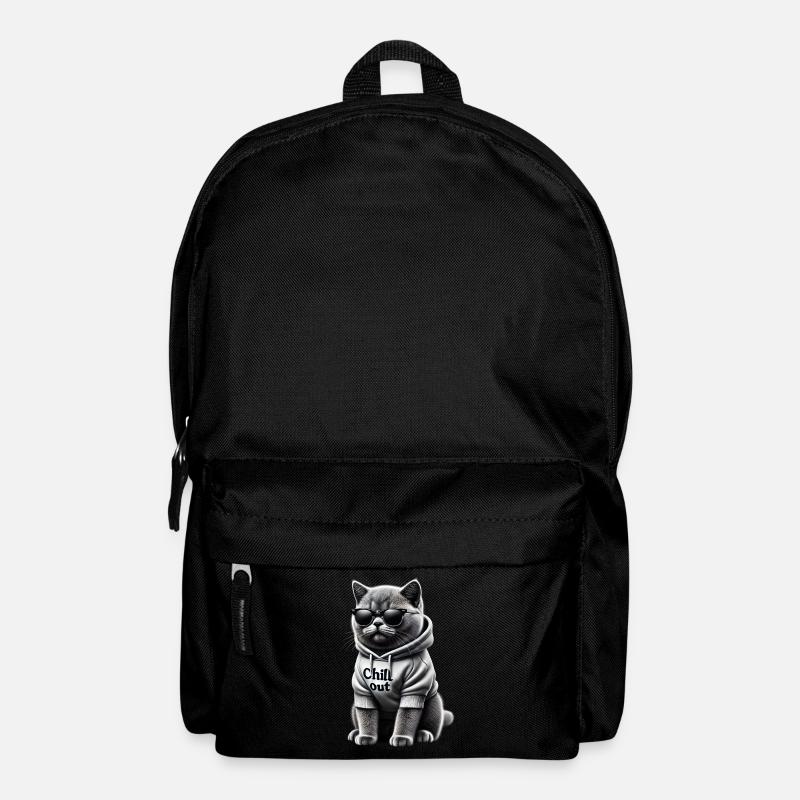 Lustige Britisch Kurzhaar Chill Out Katze Chillen - Rucksack - Schwarz