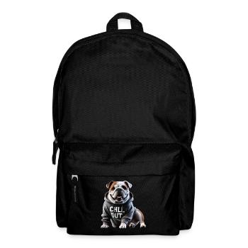 Funny English Bulldog Animal Lover Chilling - Backpack - black - Front