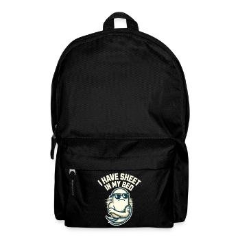 Funny ghost saying i have sheet in my bed - Backpack - black - Front