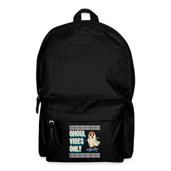 Ghoul Vibes Only Funny Halloween Saying Design - Backpack - black - Front