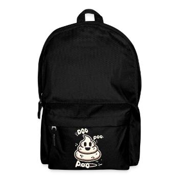 Funny poop pile ghost poo instead of boo - Backpack - black - Front