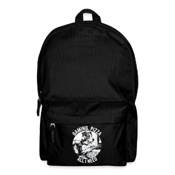 Drôle de chien Gaming Pizza Gamer Gamer Gaming - Sac à dos - noir - Devant