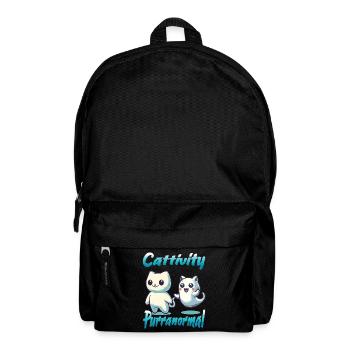 Tenue drôle d’Halloween avec des chats fantômes mignons - Sac à dos - noir - Devant
