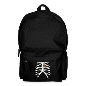 Drôle de squelette Burger Love Costume Halloween - Sac à dos - noir - Devant