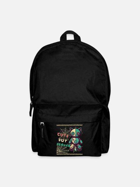 Psychopathe mental Design mignon mais cassé - Sac à dos - noir