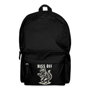 Hiss Off Gruselige Katze Humorvoll - Rucksack - Schwarz - Vorne