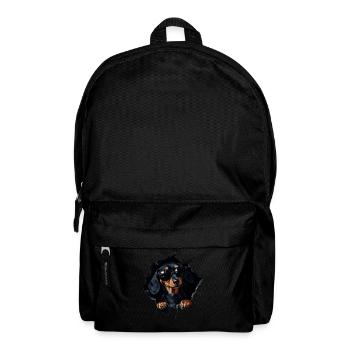 Drôle de chien Propriétaire de chien Chien mignon Teckel - Sac à dos - noir - Devant