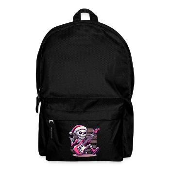 Christmas Skeleton Guitarist Rocks - Backpack - black - Front