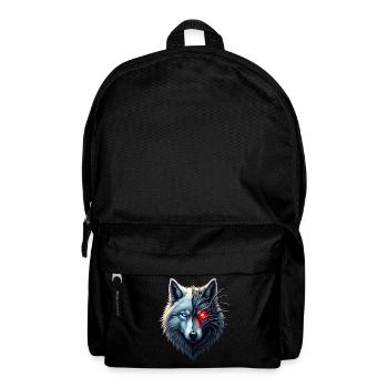 Funny Robot Art Wolf Cyborg Animal AI Wolf - Backpack - black - Front