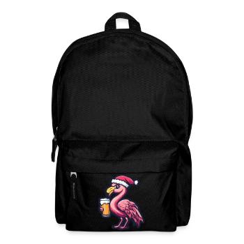 Flamingo Weihnachten Bier Lustig - Rucksack - Schwarz - Vorne