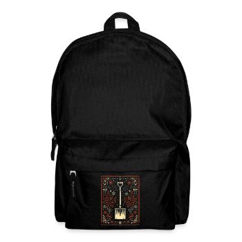 Funny Snow Shovel Christmas Illustration - Backpack - black - Front