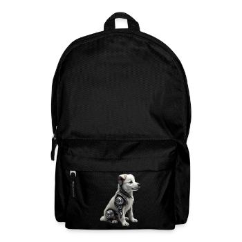 Lustiger Roboter Hund Cyborg Tier AI Dog Robot - Rucksack - Schwarz - Vorne