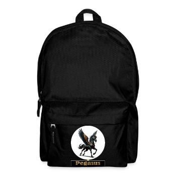 Pegasus mit schwarzen Flügeln - Rucksack - Schwarz - Vorne