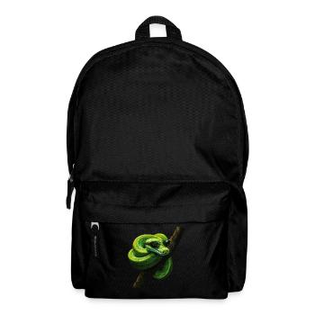 Grüner Baumpython Schlangen Liebhaber Terrarium - Rucksack - Schwarz - Vorne