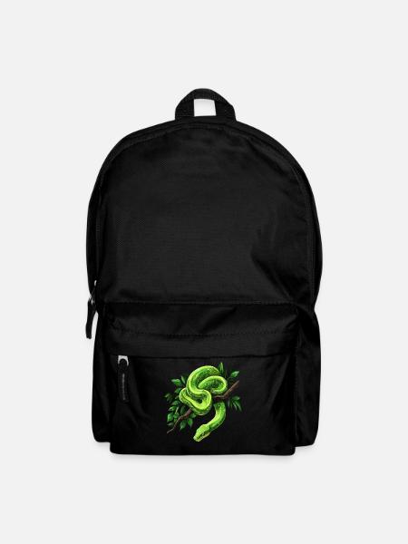 Grüner Baumpython Schlangen Liebhaber Terrarium - Rucksack - Schwarz