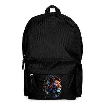 Lion Lover Wildlife Safari Art Lion Colorful - Backpack - black - Front