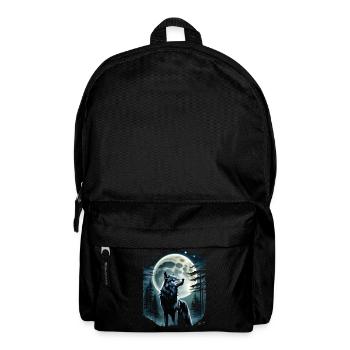 Wolf Lover Wild Animal Art Wolf Colorful Animal - Backpack - black - Front