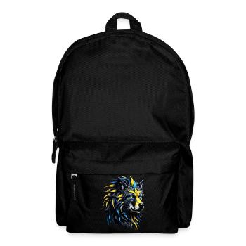 Wolf Lover Wild Animal Art Wolf Colorful Animal - Backpack - black - Front