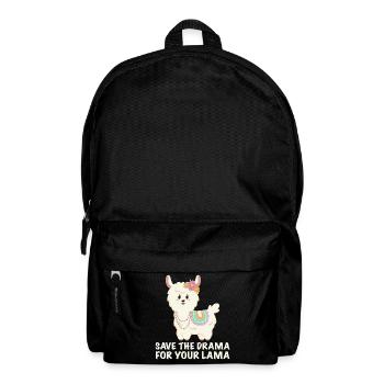 Save the drama for your lama - Rucksack - Schwarz - Vorne