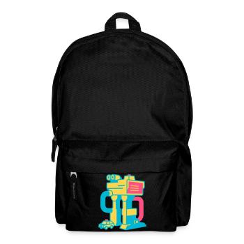 Pop Art Toy Set - Rucksack - Schwarz - Vorne