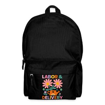 Floral Labour and Delivery Celebration Tee - Backpack - black - Front