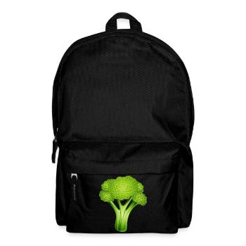 Brocoli vert vif dans un style bande dessinée élégant - Sac à dos - noir - Devant