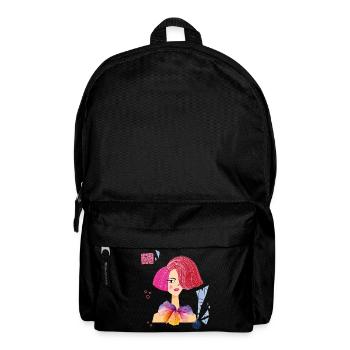 Portrait de fille - Sac à dos - noir - Devant