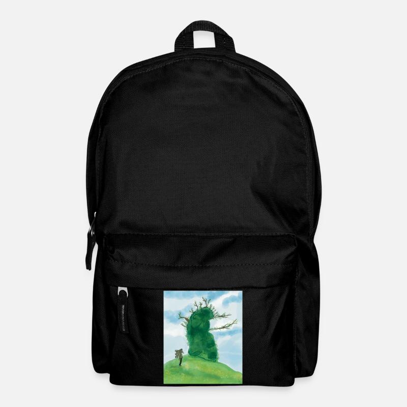 Whimsical Nature Friendship Scene - Backpack - black