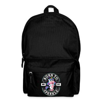 Born to Sparkle - Sweet Unicorn - Glitter - Backpack - black - Front