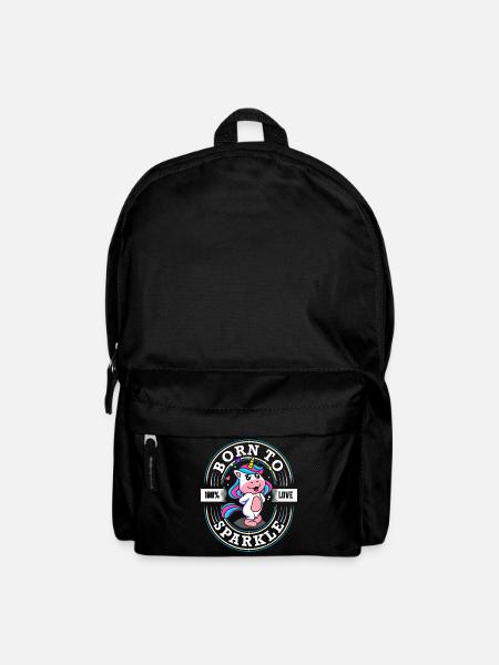 Born to Sparkle - Sweet Unicorn - Glitter - Backpack - black