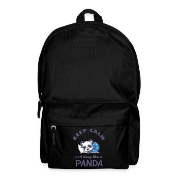 Keep Calm Panda Sleep Shirt - Backpack - black - Front