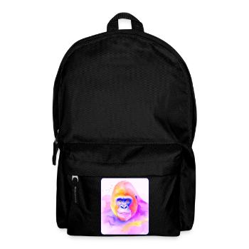 Portrait de gorille (aquarelle) - Sac à dos - noir - Devant