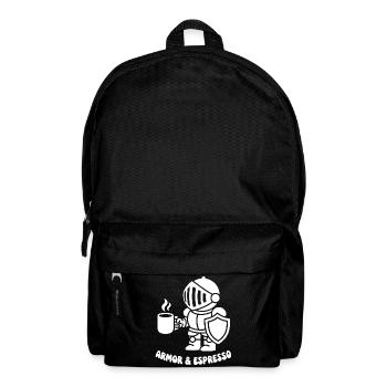 Armure de chevalier motif espresso - Sac à dos - noir - Devant