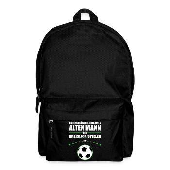 Old Man - Kreisliga Player | Retro Vintage - Backpack - black - Front