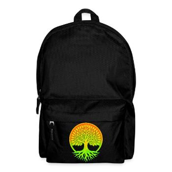 Lebensbaum im Regenbogenkreis - Rucksack - Schwarz - Vorne