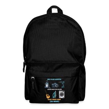 Gadgets Bande: Chef hat Unreht - Rucksack - Schwarz - Vorne