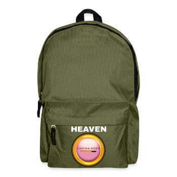 Heaven Coming Soon - Backpack - olive green - Front