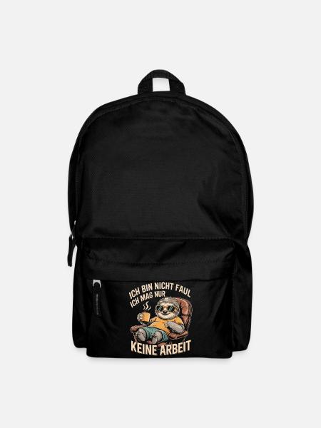 Sloth Saying – No Work, No Stress - Backpack - black