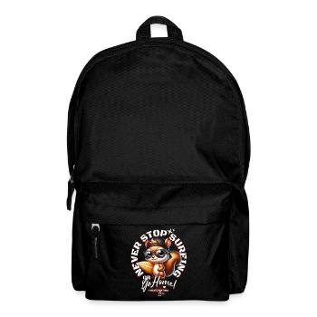 Surfer squirrel with surfboard - Backpack - black - Front