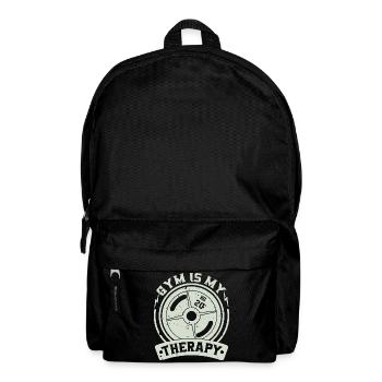 Fitnessstudio ist meine Therapie - Rucksack - Schwarz - Vorne