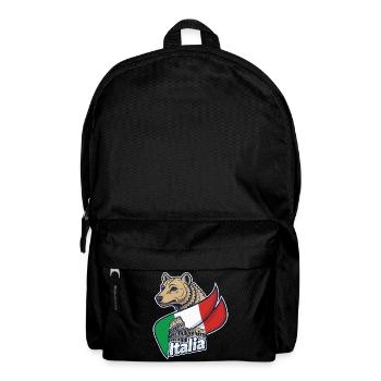 Italienischer Wolf mit Kolosseum - Rucksack - Schwarz - Vorne