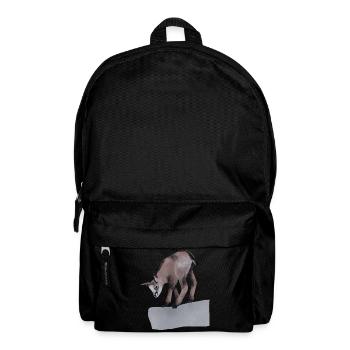 Chamois on the rock - Backpack - black - Front