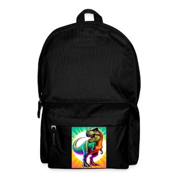 Dinosaurier - Rucksack - Schwarz - Vorne