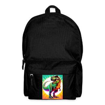 Dinosaurier - Rucksack - Schwarz - Vorne